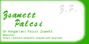 zsanett palcsi business card